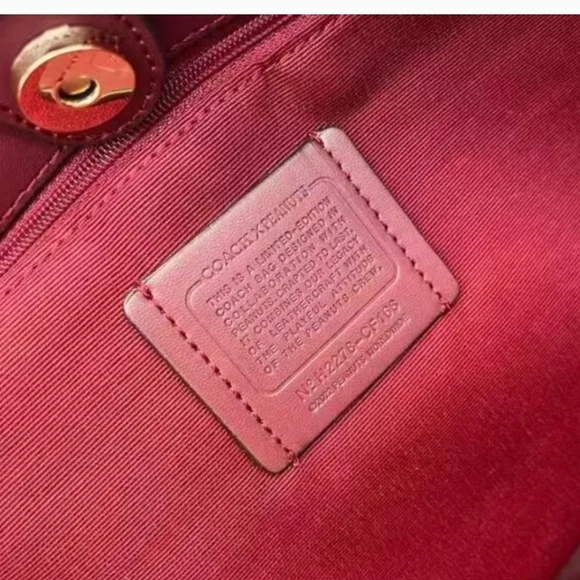 Coach Brown Tote Bag with Snoopy Pattern - Picture 5 of 6